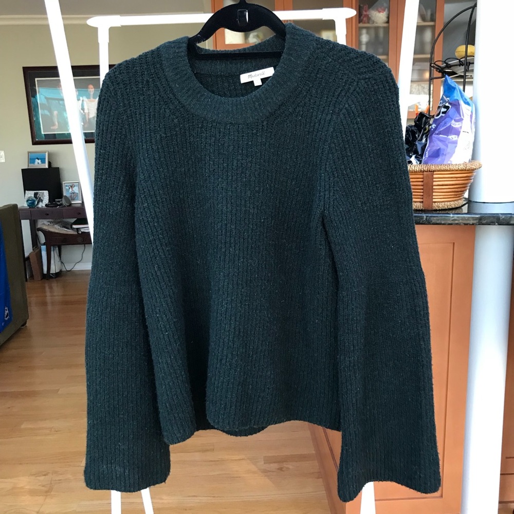 madewell sweater- flare sleeves